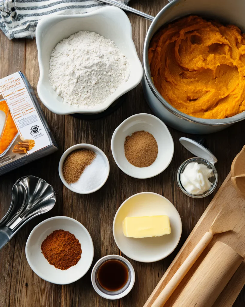 Ingredients for Pumpkin Streusel Muffins