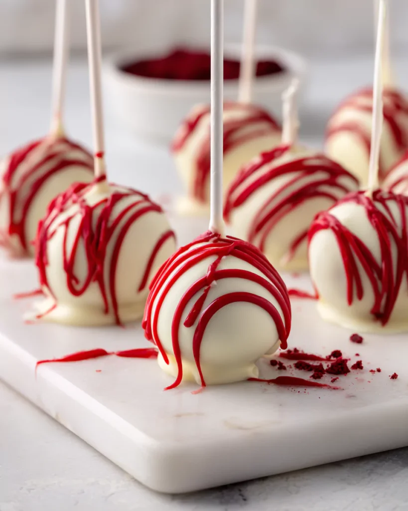 Red Velvet Cake Pops recipe card image