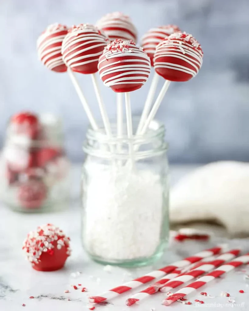 Red Velvet Cake Pops ready to serve