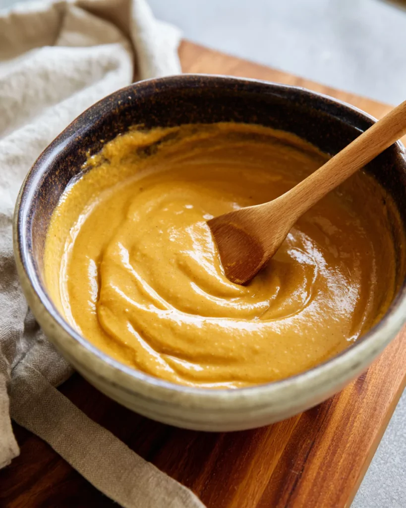 Mixing sourdough pumpkin bread batter
