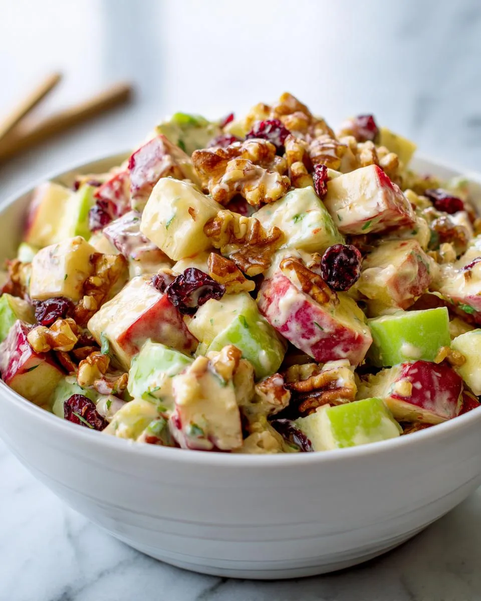 Apple Fruit Salad With Creamy Dressing - detail 2