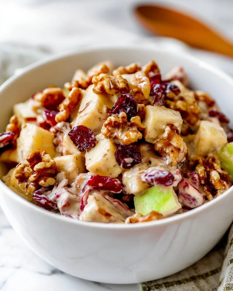 Apple Fruit Salad With Creamy Dressing - detail 3