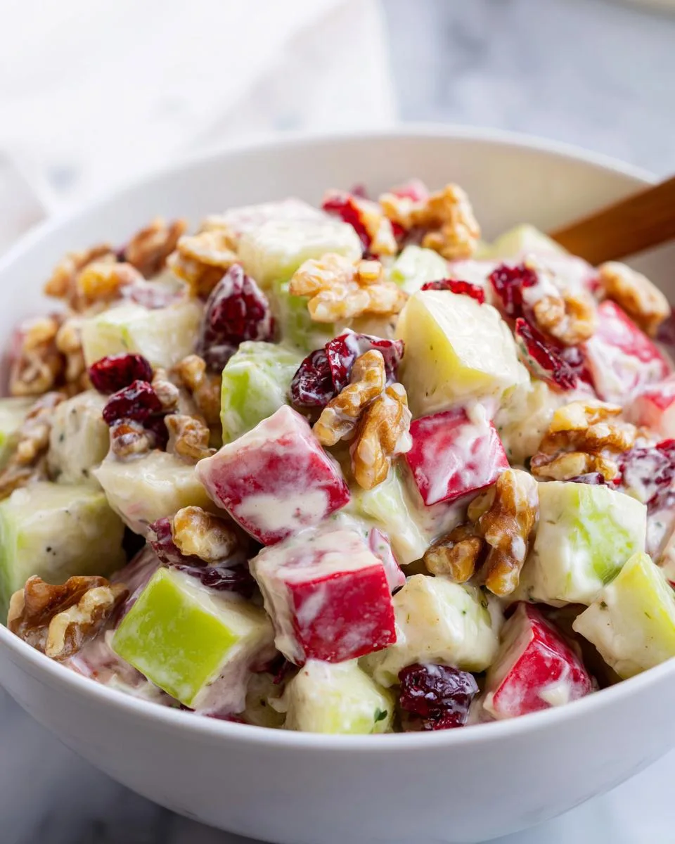 Apple Fruit Salad With Creamy Dressing - detail 4