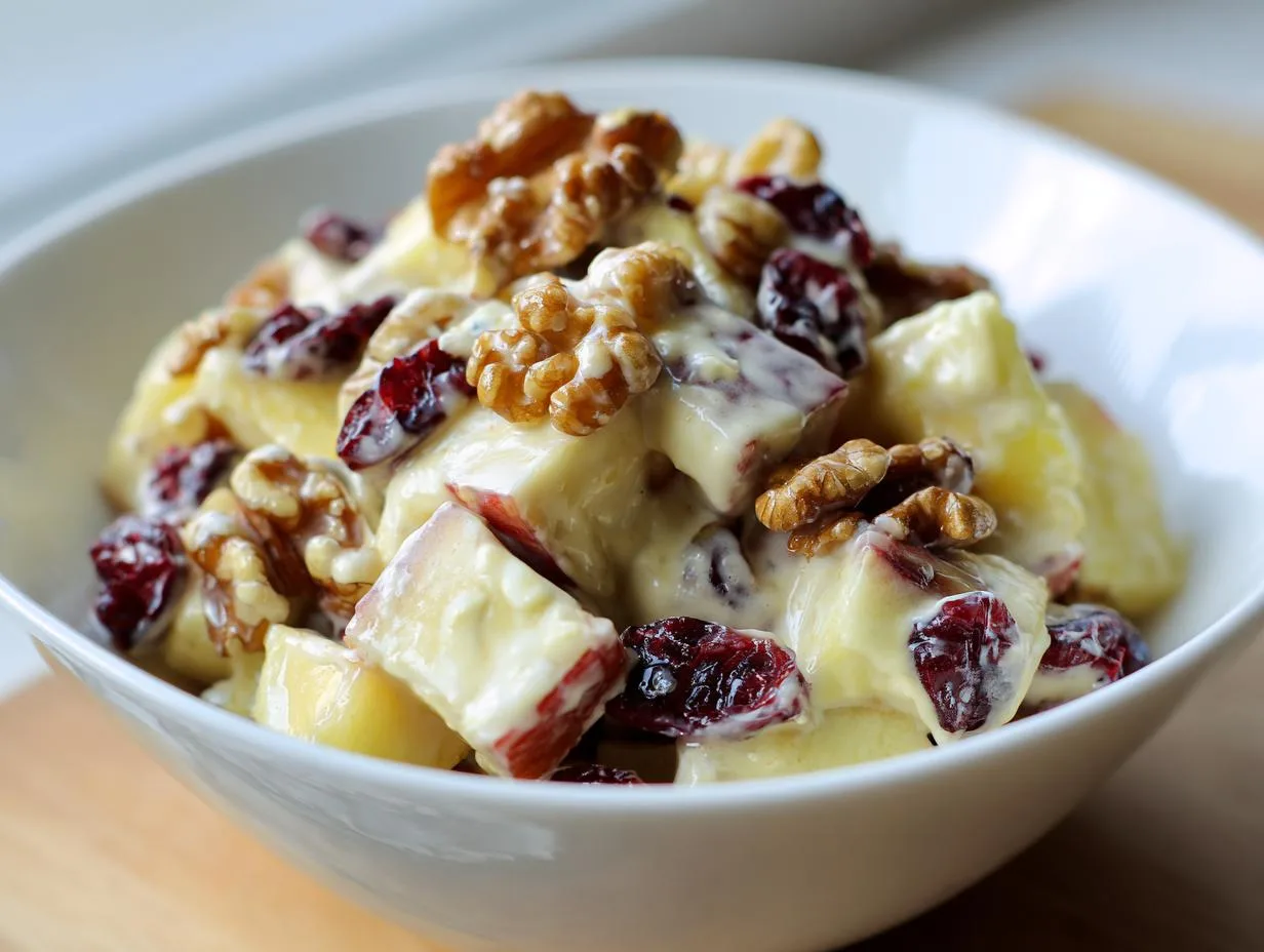 Apple Fruit Salad with Creamy Dressing: A 4-Ingredient Dreamy Delight