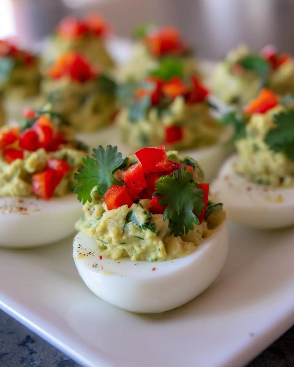 Avocado Deviled Eggs - detail 2