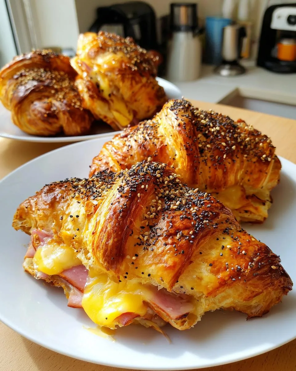 Baked Ham Cheese Croissants - detail 2