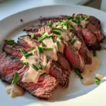 Bavette Steak with Garlic Sauce