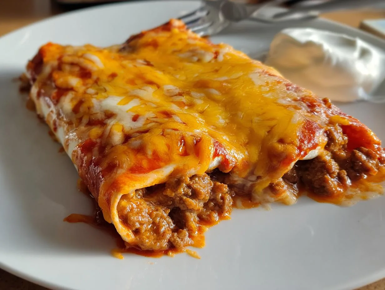 Irresistible Cheesy Beef Enchiladas Recipe in 30 Minutes