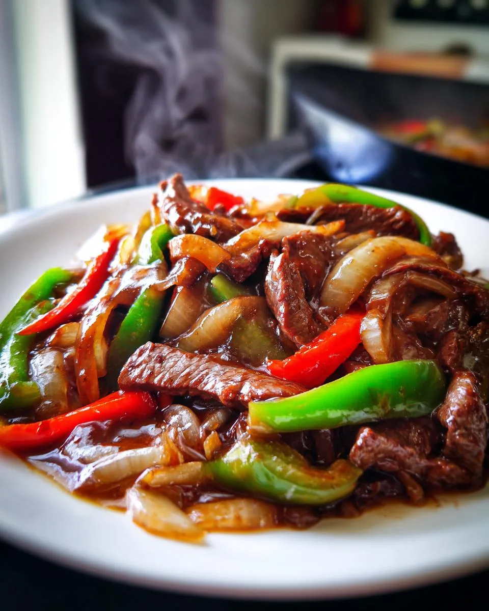 Chinese Pepper Steak Onions - detail 2