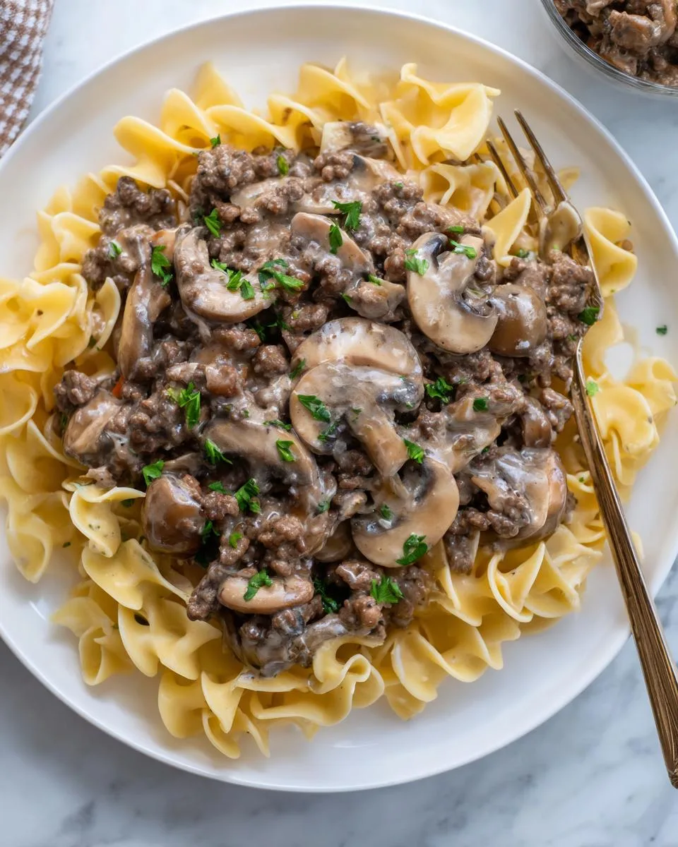 Creamy Beef Stroganoff Recipe - detail 4