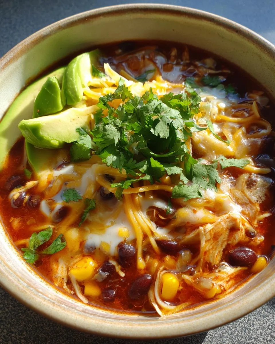 Creamy Chicken Enchilada Soup - detail 5