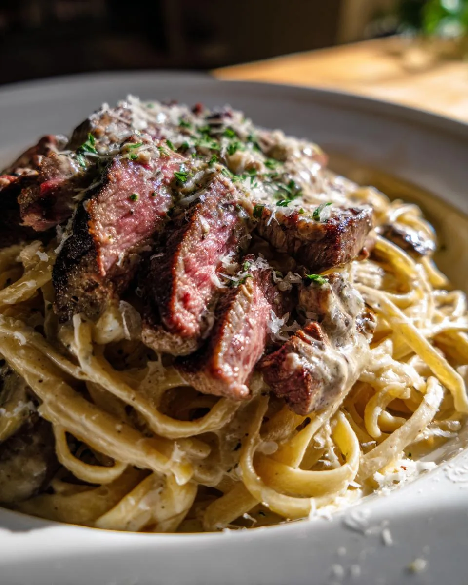 Creamy Steak Pasta Recipe - detail 2