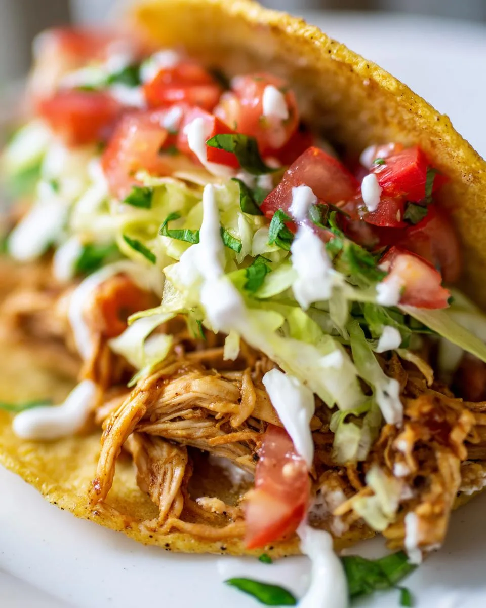 Crock Pot Ranch Chicken Tacos - detail 2