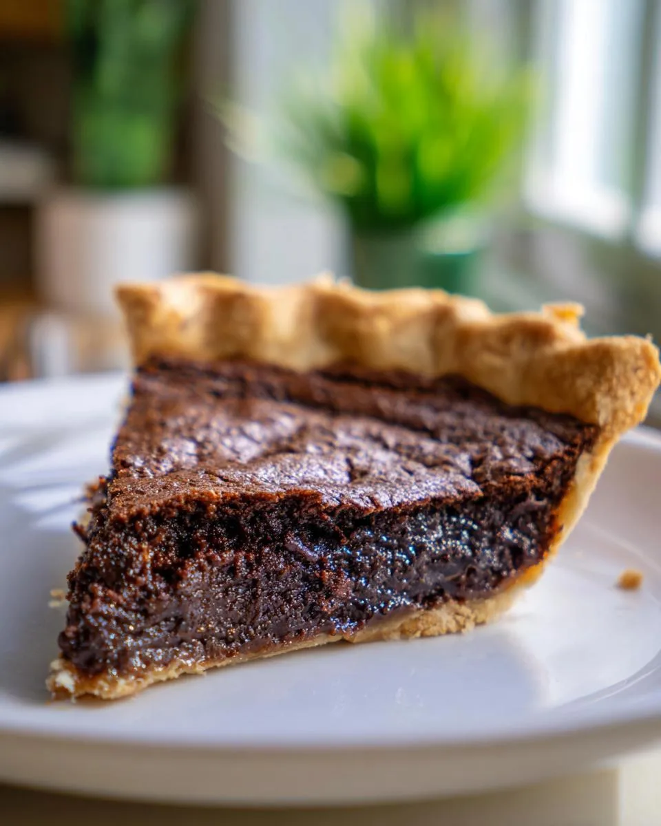 Dark Chocolate Chess Pie - detail 2