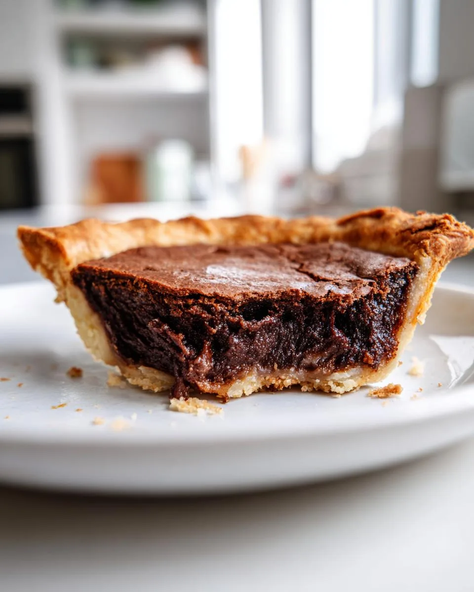 Dark Chocolate Chess Pie - detail 3