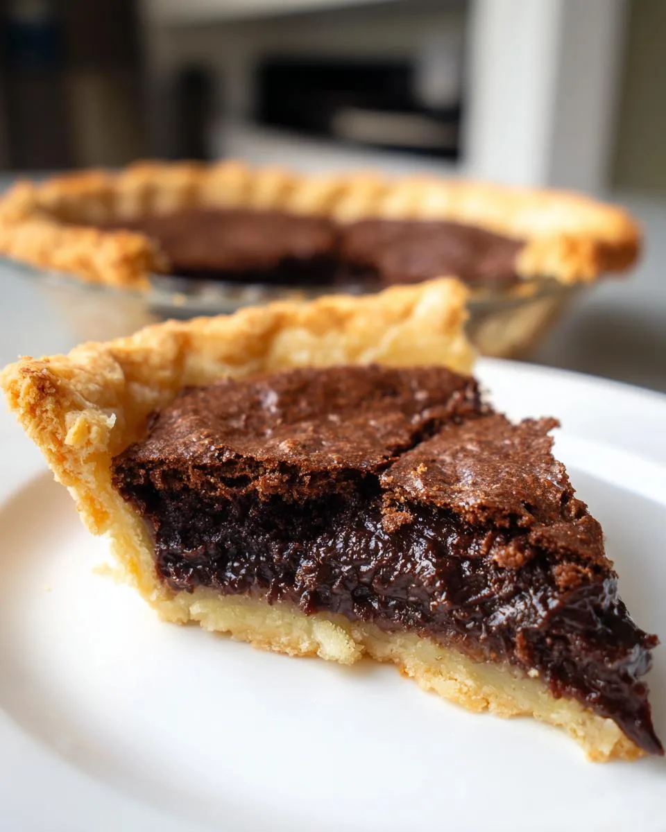 Dark Chocolate Chess Pie - detail 5