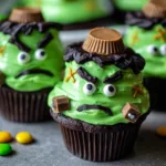 Easy Frankenstein Cupcakes
