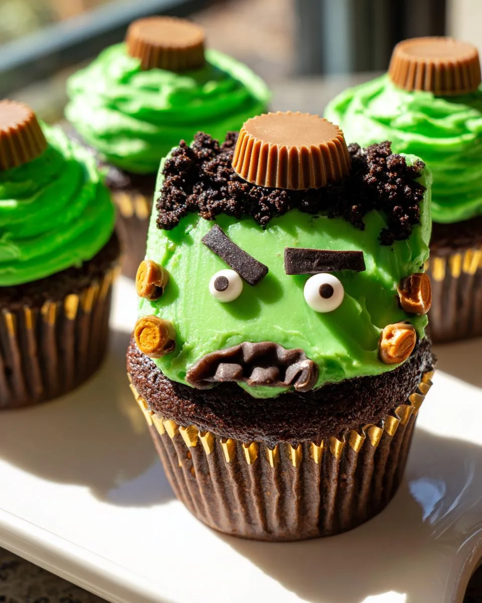 Easy Frankenstein Cupcakes - detail 3