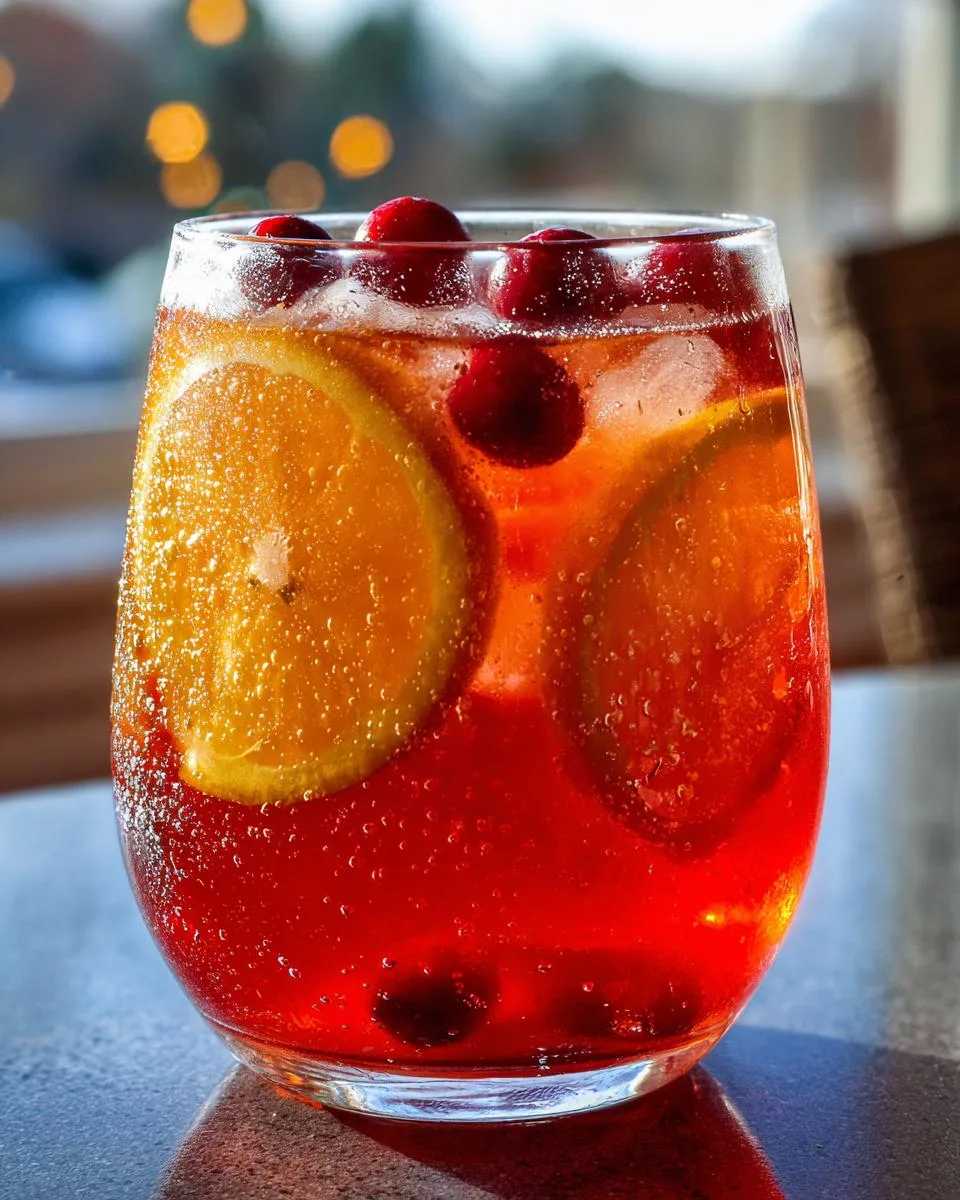 Ginger Cranberry Punch Mocktail - detail 2