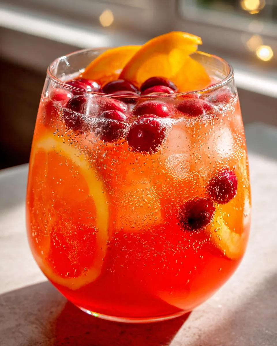 Ginger Cranberry Punch Mocktail - detail 3
