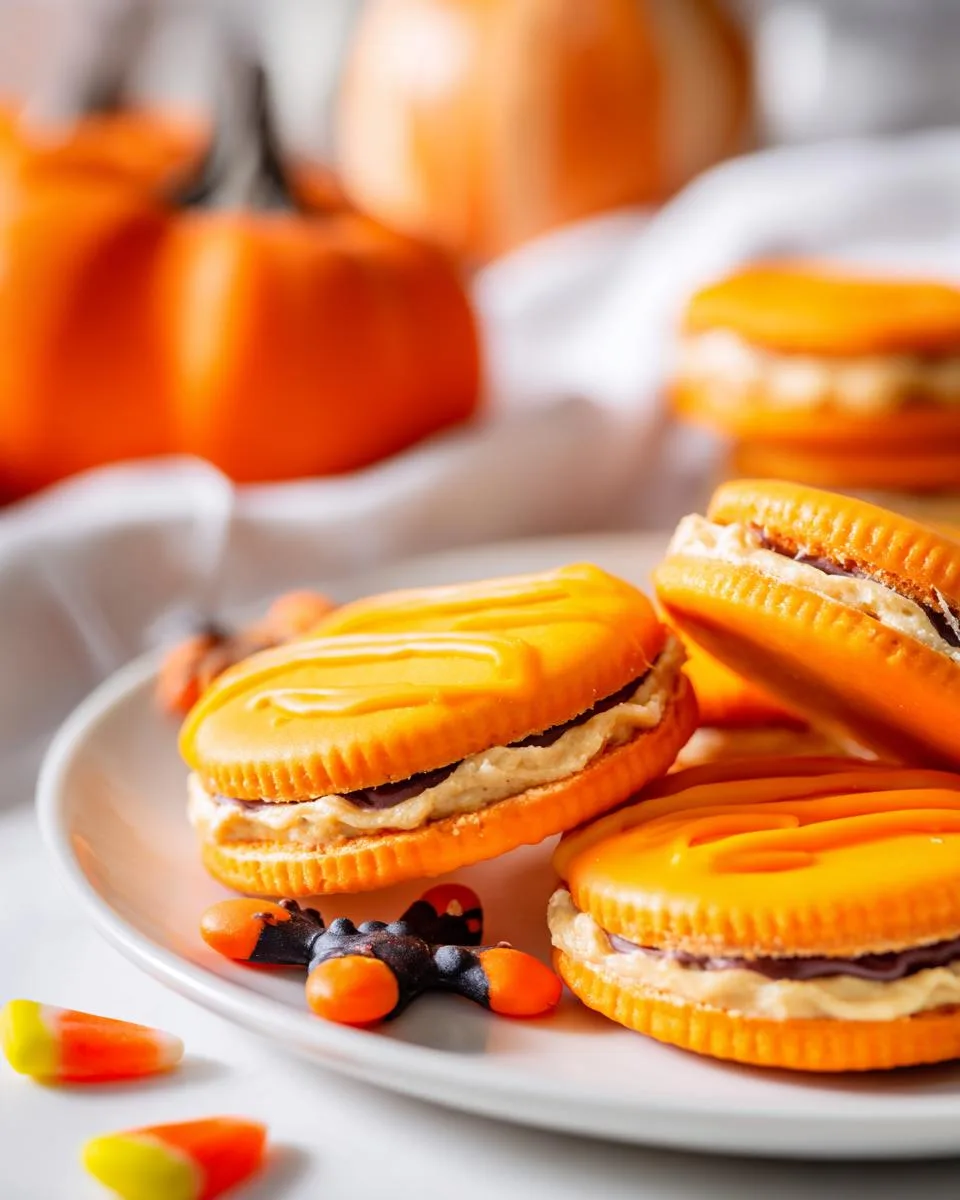 Halloween Peanut Butter Ritz Cookies - detail 2