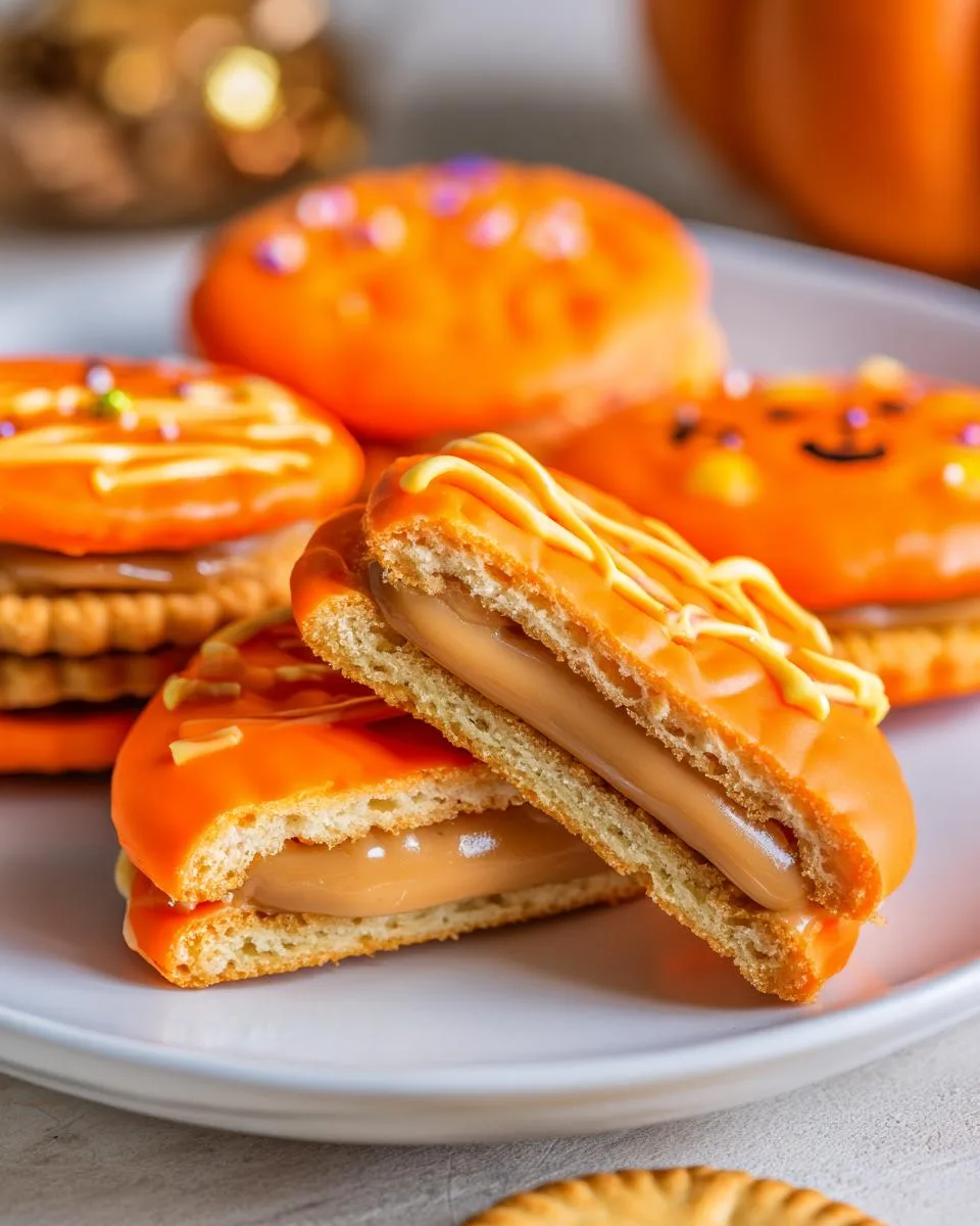 Halloween Peanut Butter Ritz Cookies - detail 3