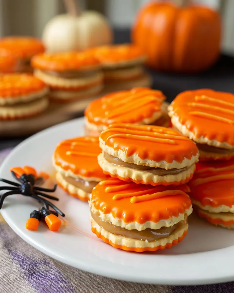 Halloween Peanut Butter Ritz Cookies - detail 4