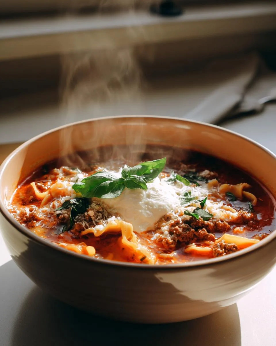 High Protein Lasagna Soup - detail 2