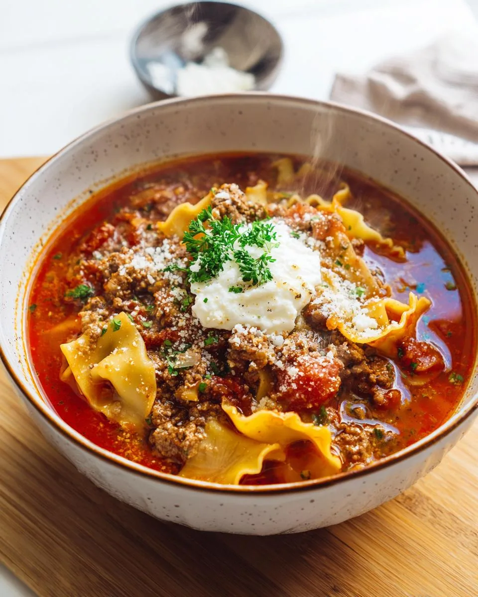 High Protein Lasagna Soup - detail 4