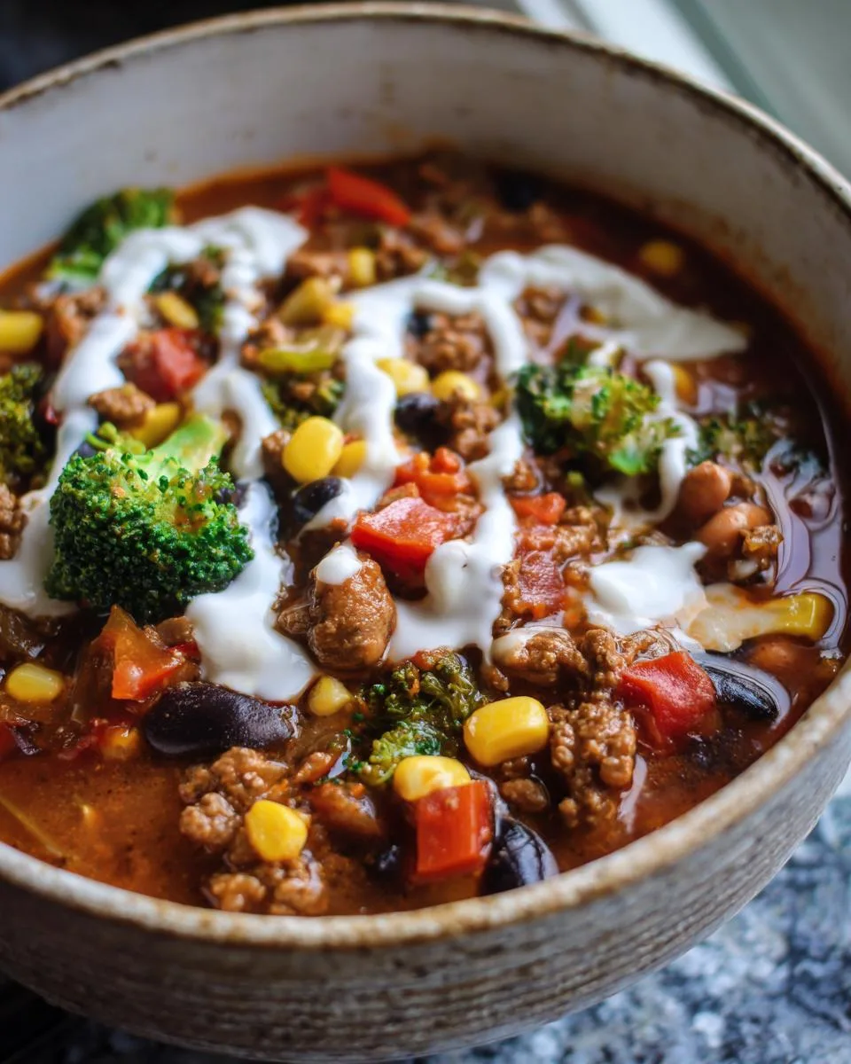 High Protein Taco Soup - detail 4