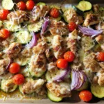 Mediterranean Chicken Zucchini Sheet Pan