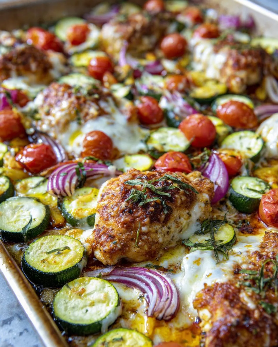 Mediterranean Chicken Zucchini Sheet Pan - detail 2