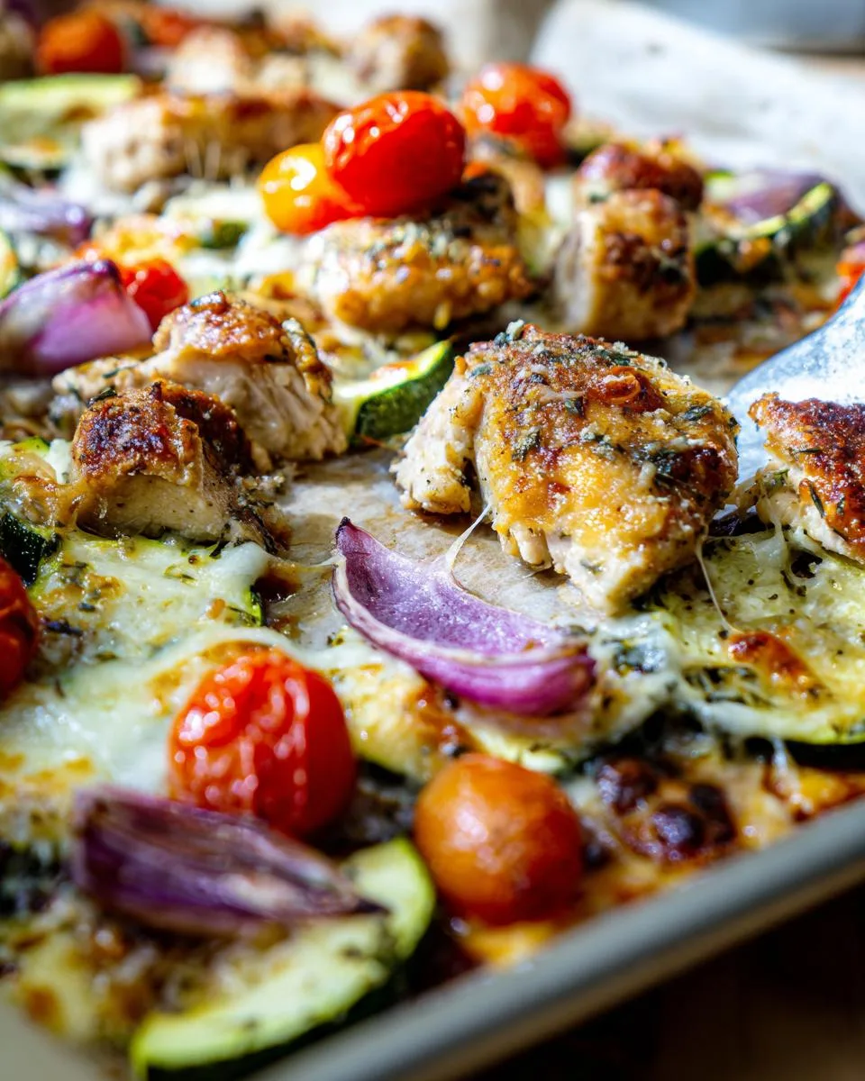Mediterranean Chicken Zucchini Sheet Pan - detail 3