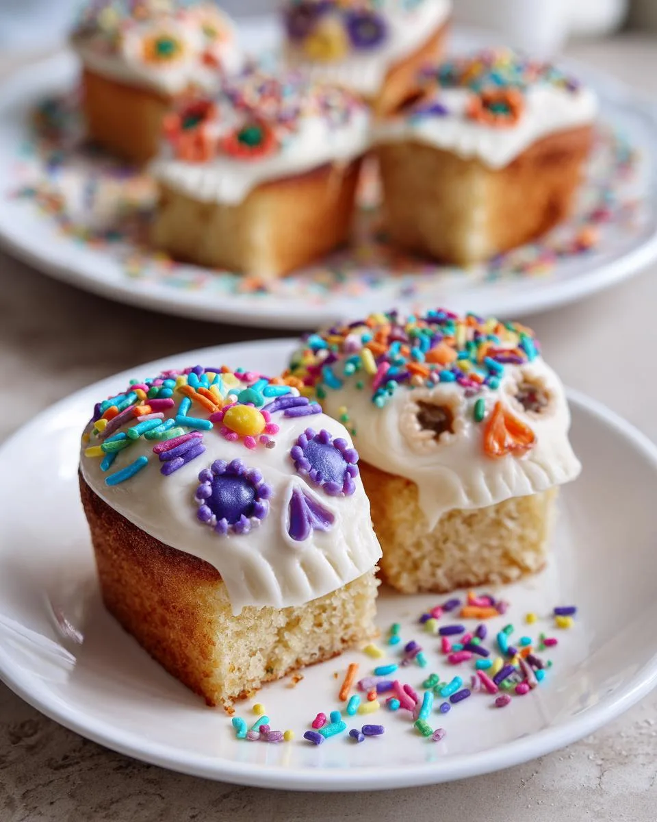 Mini Lemon Sugar Skull Cakes - detail 2