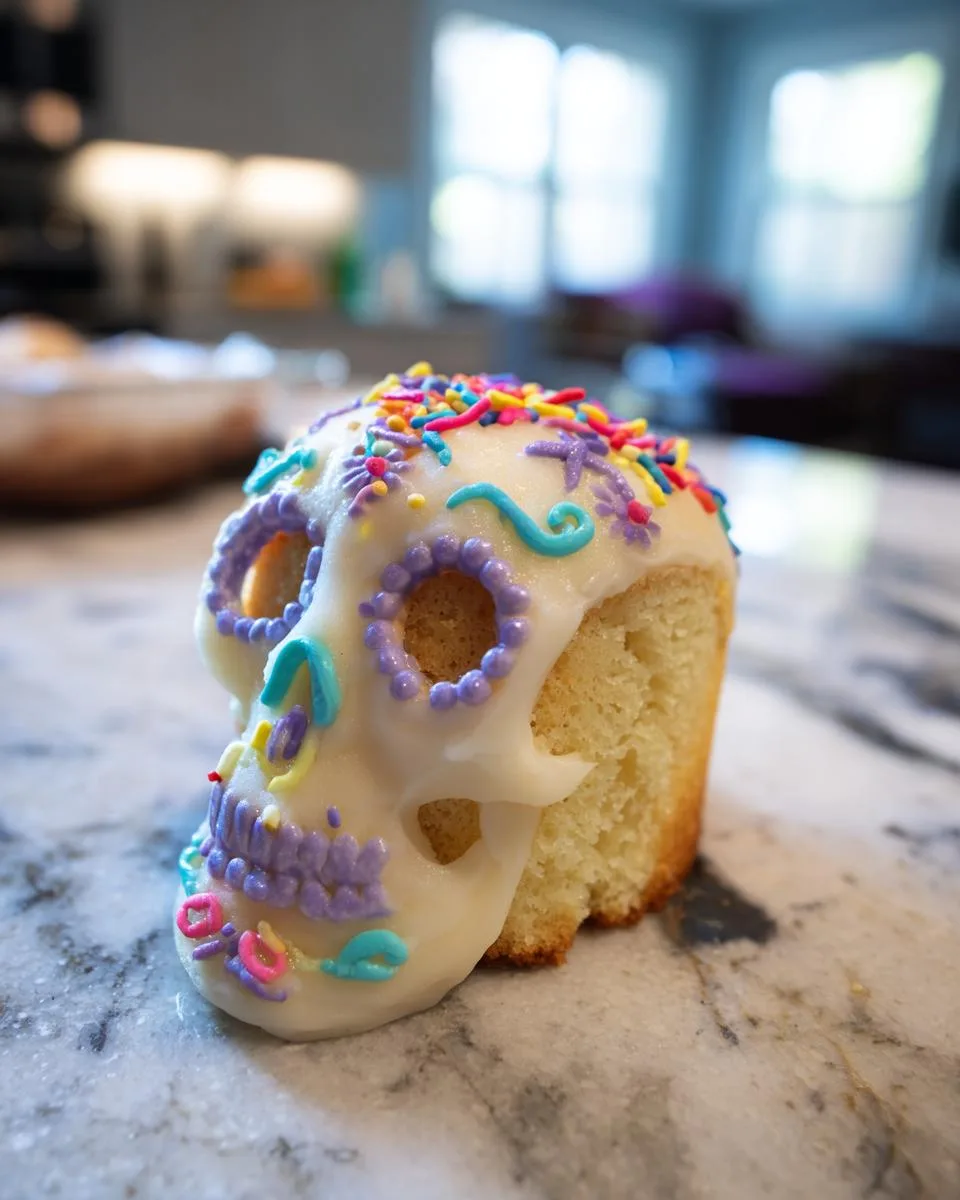 Mini Lemon Sugar Skull Cakes - detail 5
