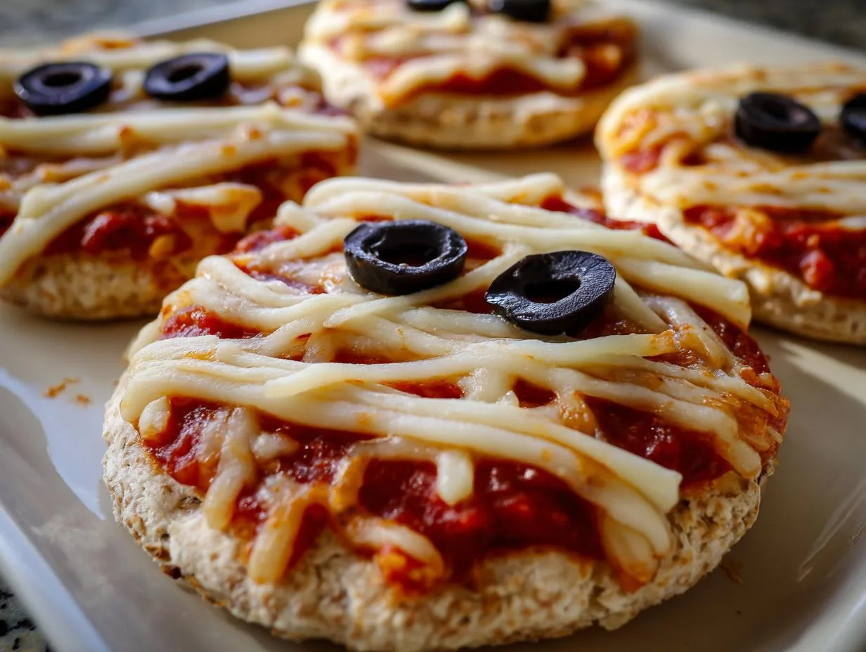 Spooky Mini Mummy Pizzas Ready in 30 Minutes