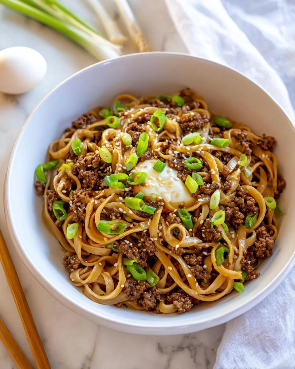 Mongolian Ground Beef Noodles - detail 5