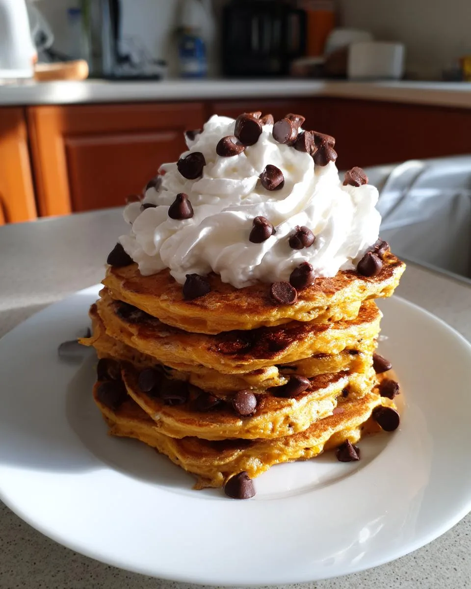 Pumpkin Chocolate Chip Pancakes - detail 3