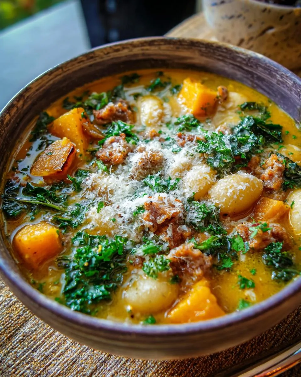 Savory Butternut Squash Gnocchi Soup - detail 2