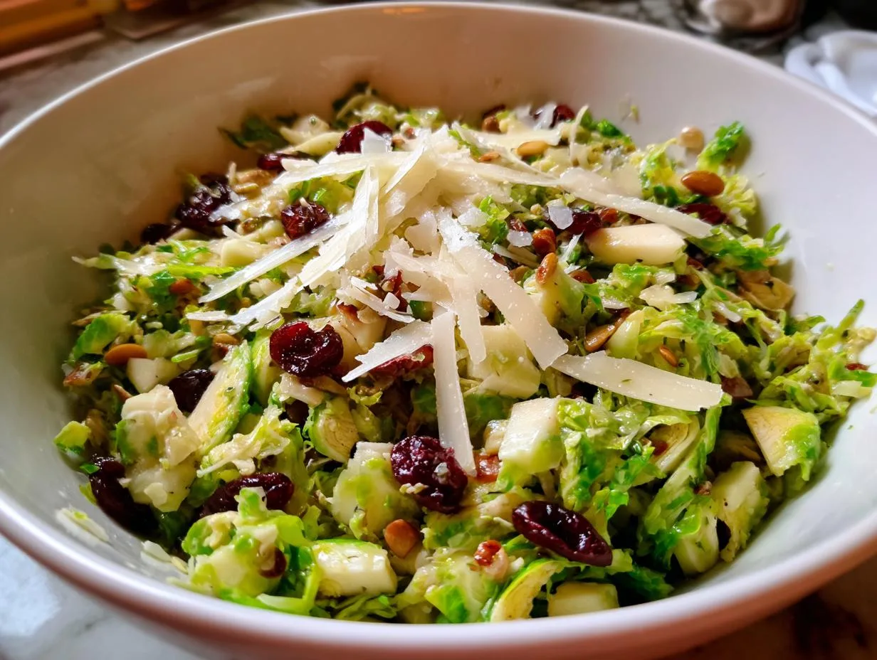 15 Minutes Irresistible Shaved Brussels Sprouts Salad