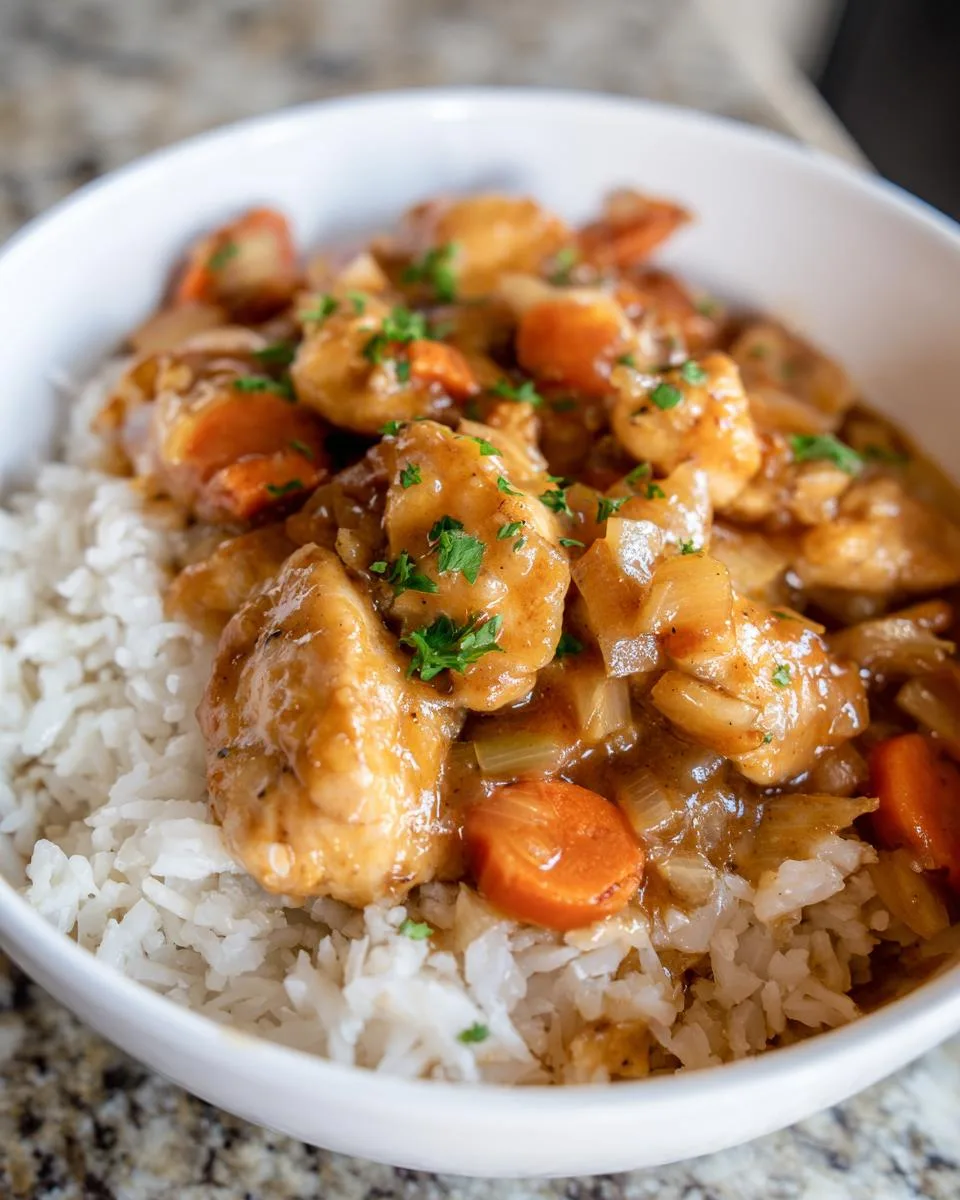 Smothered Chicken and Rice - detail 1
