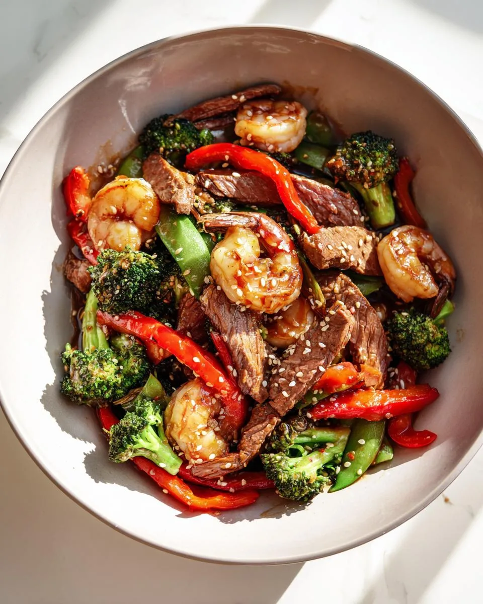 Steak and Shrimp Stir-Fry - detail 2