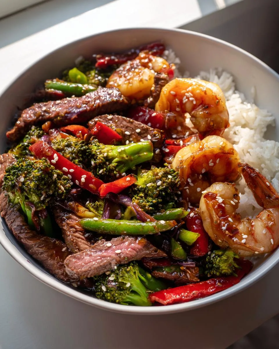 Steak and Shrimp Stir-Fry - detail 3