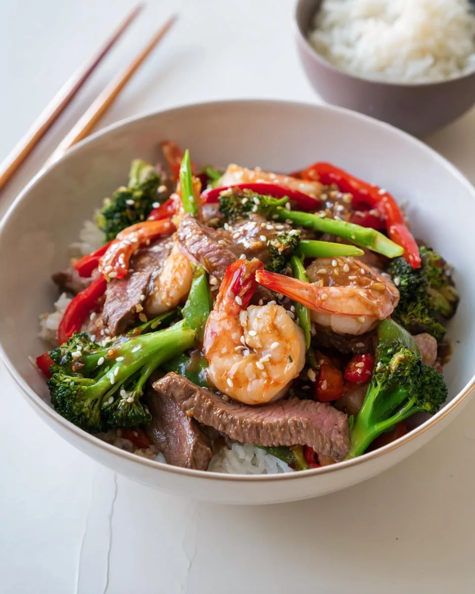 Steak and Shrimp Stir-Fry - detail 5