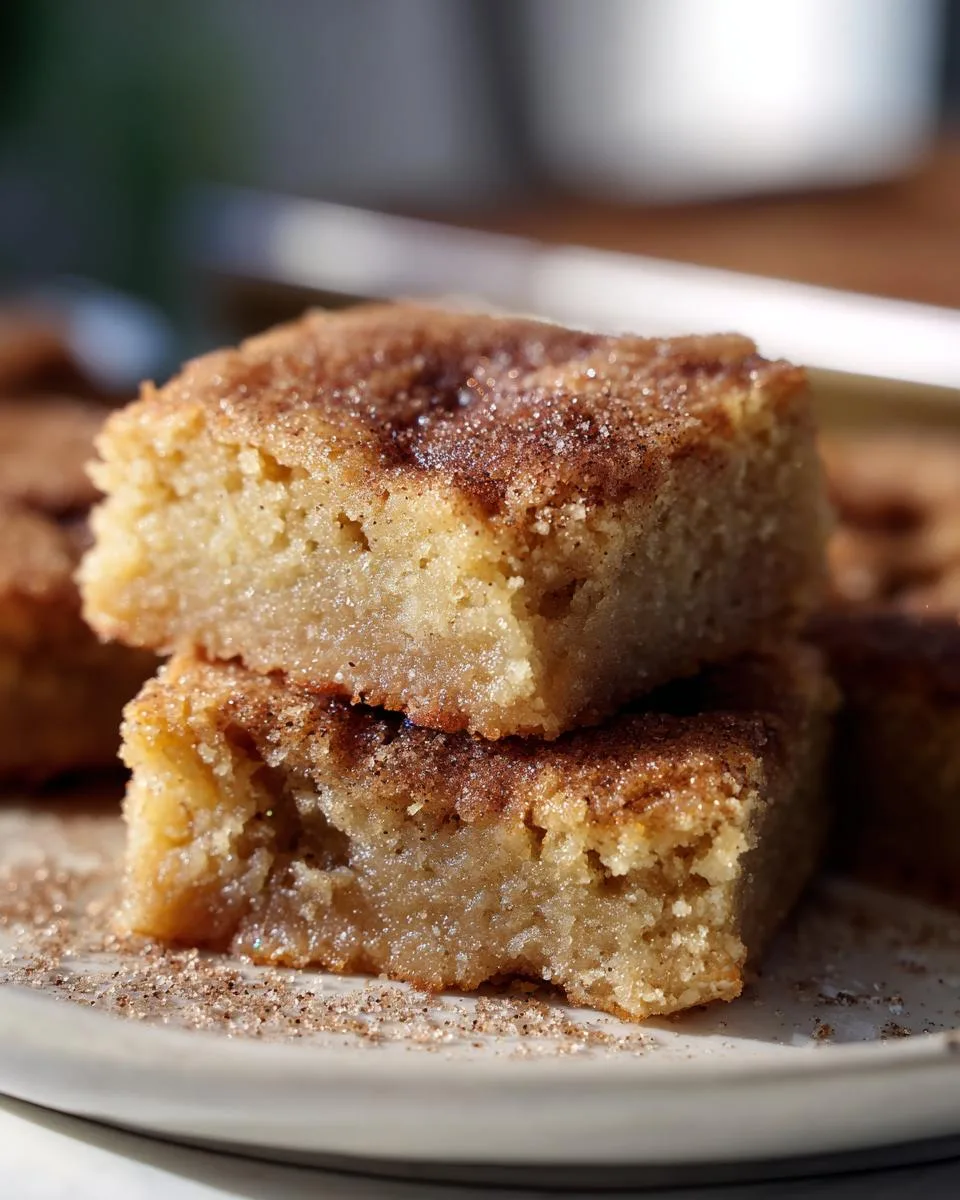 cinnamon sugar blondies - detail 2