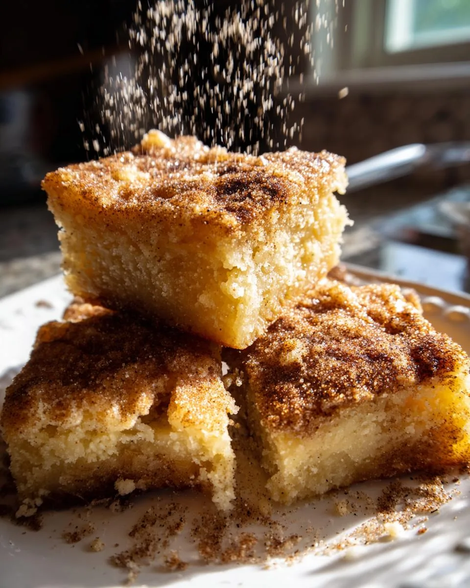 cinnamon sugar blondies - detail 4