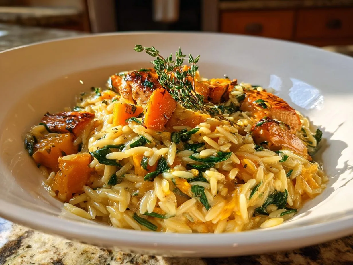 30-Minute Chicken Orzo With Butternut Squash Bliss