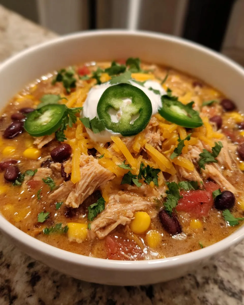 Creamy Chicken Taco Soup - detail 5