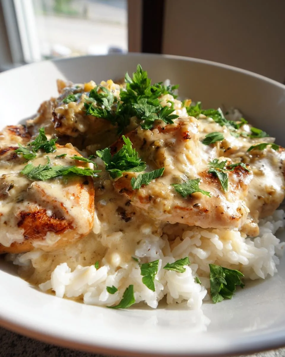 Creamy Smothered Chicken and Rice - detail 1