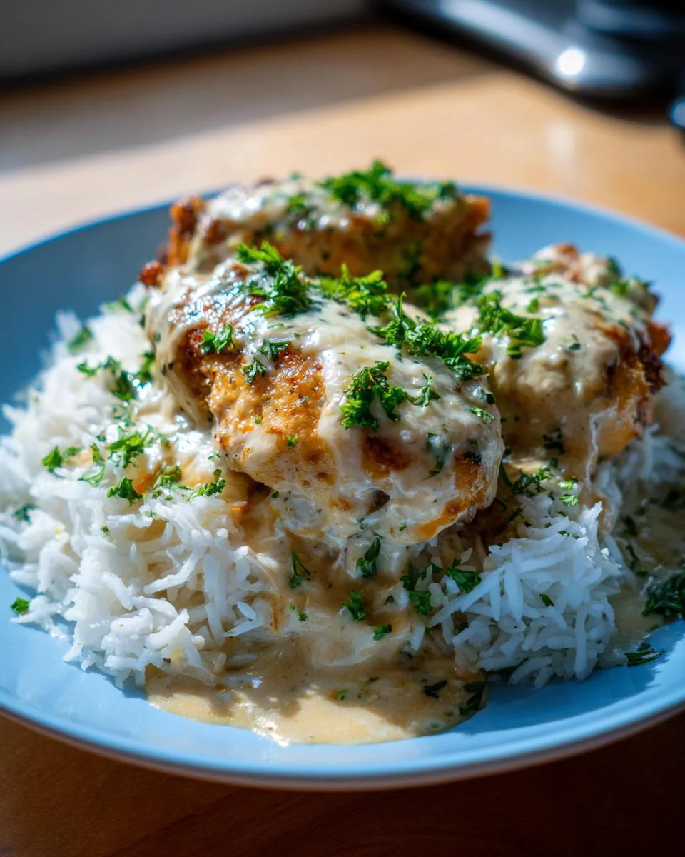 Creamy Smothered Chicken and Rice - detail 3
